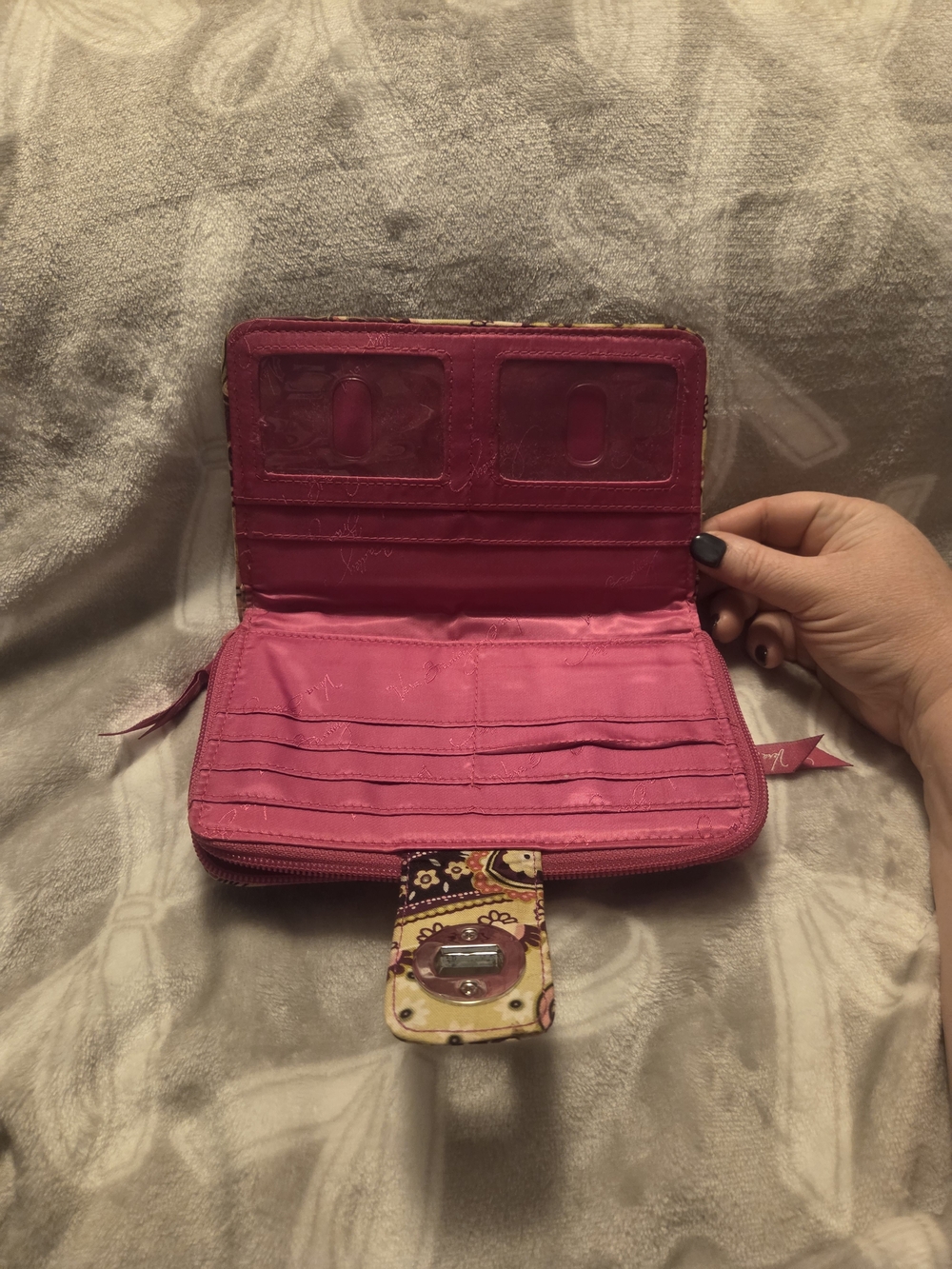 Vera Bradley Very Berry Paisley Quilted Wallet - Picture 7 of 12
